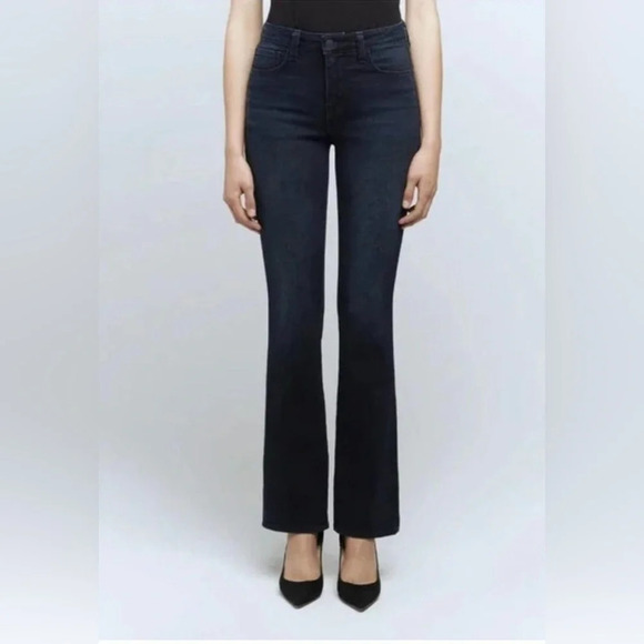 ! L'Agence Straight Leg Dark Wash Jeans In Montero 25 NWT - Picture 1 of 6